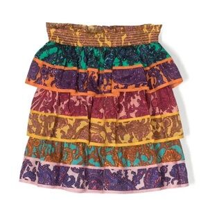 Zimmermann Colorful Tiered Kids Skirt